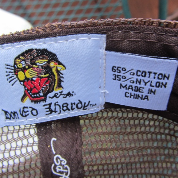 ED HARDY CHRISTIAN AUDIGIER BROWN TRUCKER HAT NWOT - Picture 7 of 8